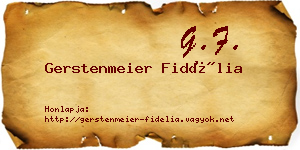 Gerstenmeier Fidélia névjegykártya